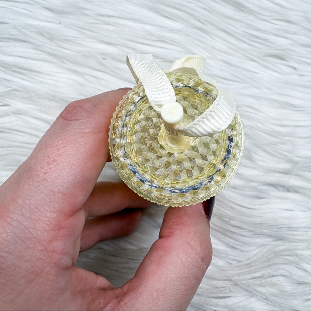 Starbucks China Summer 2022 Studded Keychain Ornament Yellow Gold Bling NEW - Picture 3 of 7